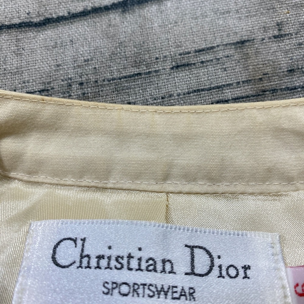 Christian Dior Sportswear Vtg 80s 90s Shrug Short Sleeve One Button Jacket - Picture 8 of 10